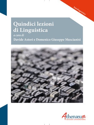 cover image of Quindici lezioni di Linguistica